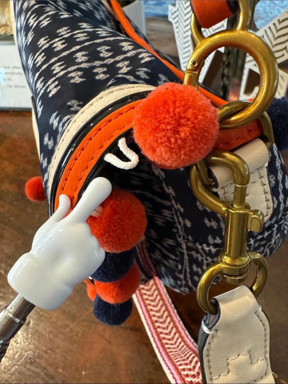 Tory Burch Women's Scout Nylon Crossbody Bag with Pom Pom